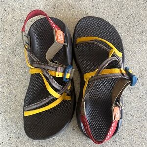 Chaco Multicolor Sandals - Yellow, Brown, Red, Blue